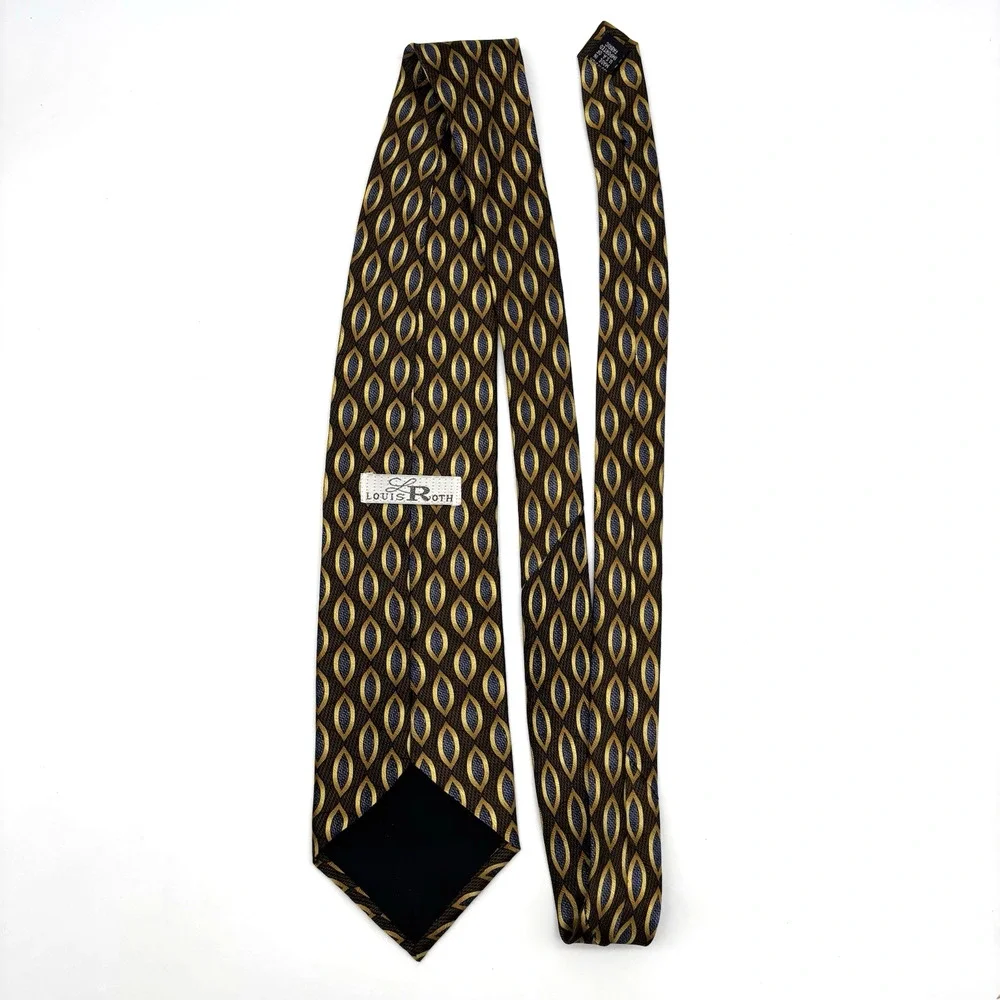 Lot of 3 1980s Louis Roth 100% Silk Multicolor Abstract Neckties 60